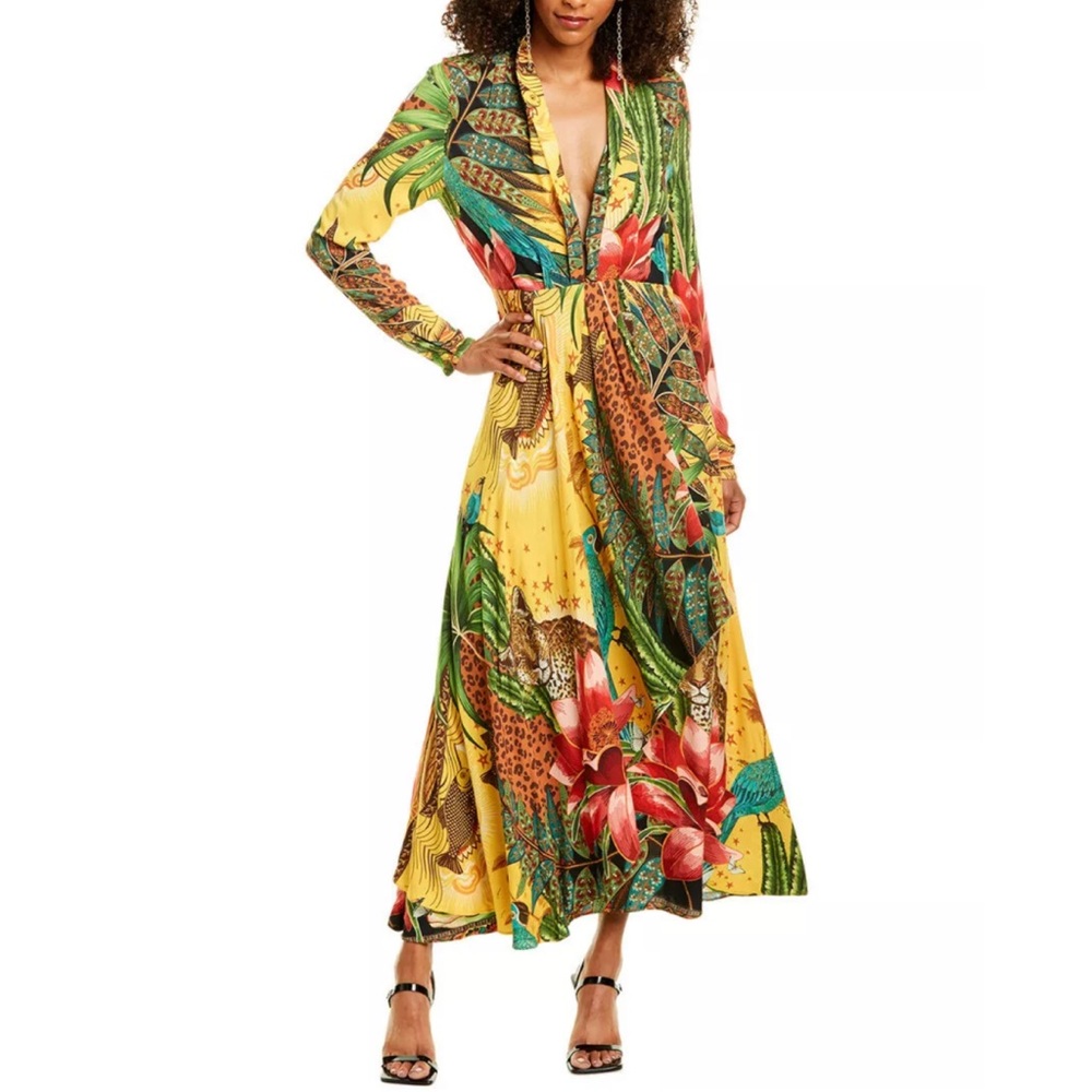 NWT FARM Rio Tropical Dreams Maxi dress - Picture 1 of 14